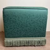 Napoleon III style pouf in patterned fabric
