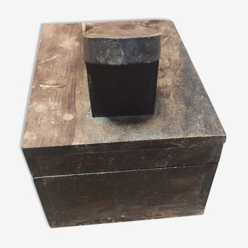 Old wooden wax box