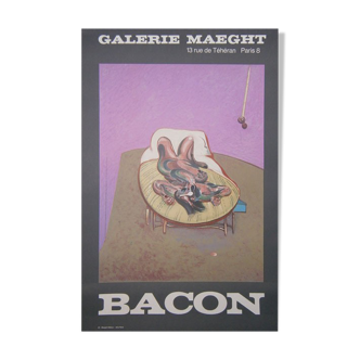 Bacon francis "lying character", 1966. exhibition poster printed in lithography