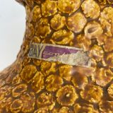 Super colorful fat lava pottery "contura" vase by bay ceramics, germany, 1950s