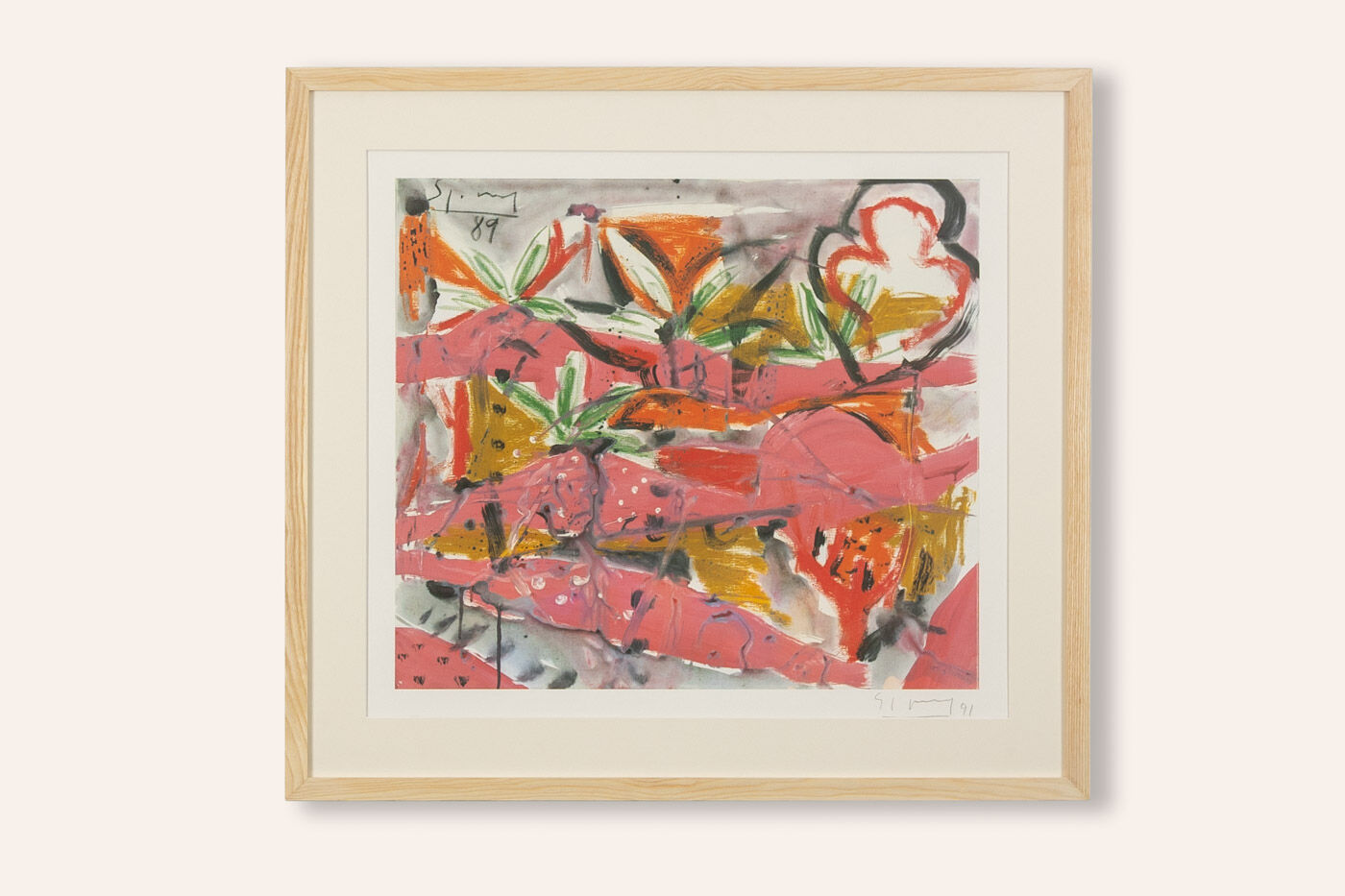 Garden, color lithograph