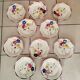Lot de 10 assiettes plates Gien décor floral