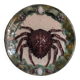 Barbotine earthenware crab plate