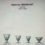 6 Champagne glasses – Saint Louis Bossuet service size 10406
