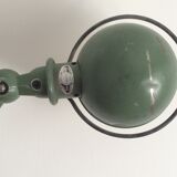 Articulated workshop lamp JIELDE. two arms. 1950. Green.