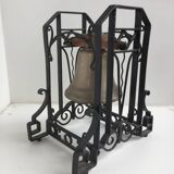 Cloche avec support fer forgé art déco