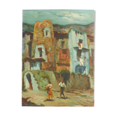 Ancient oil on canvas by S.Ribera. Spanish painting. 81X60 cm. Year 60 70