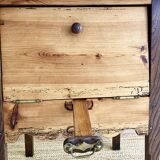 Old wooden hinged cabinet