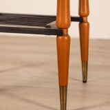 Vintage 60's table in wood and brass italian design