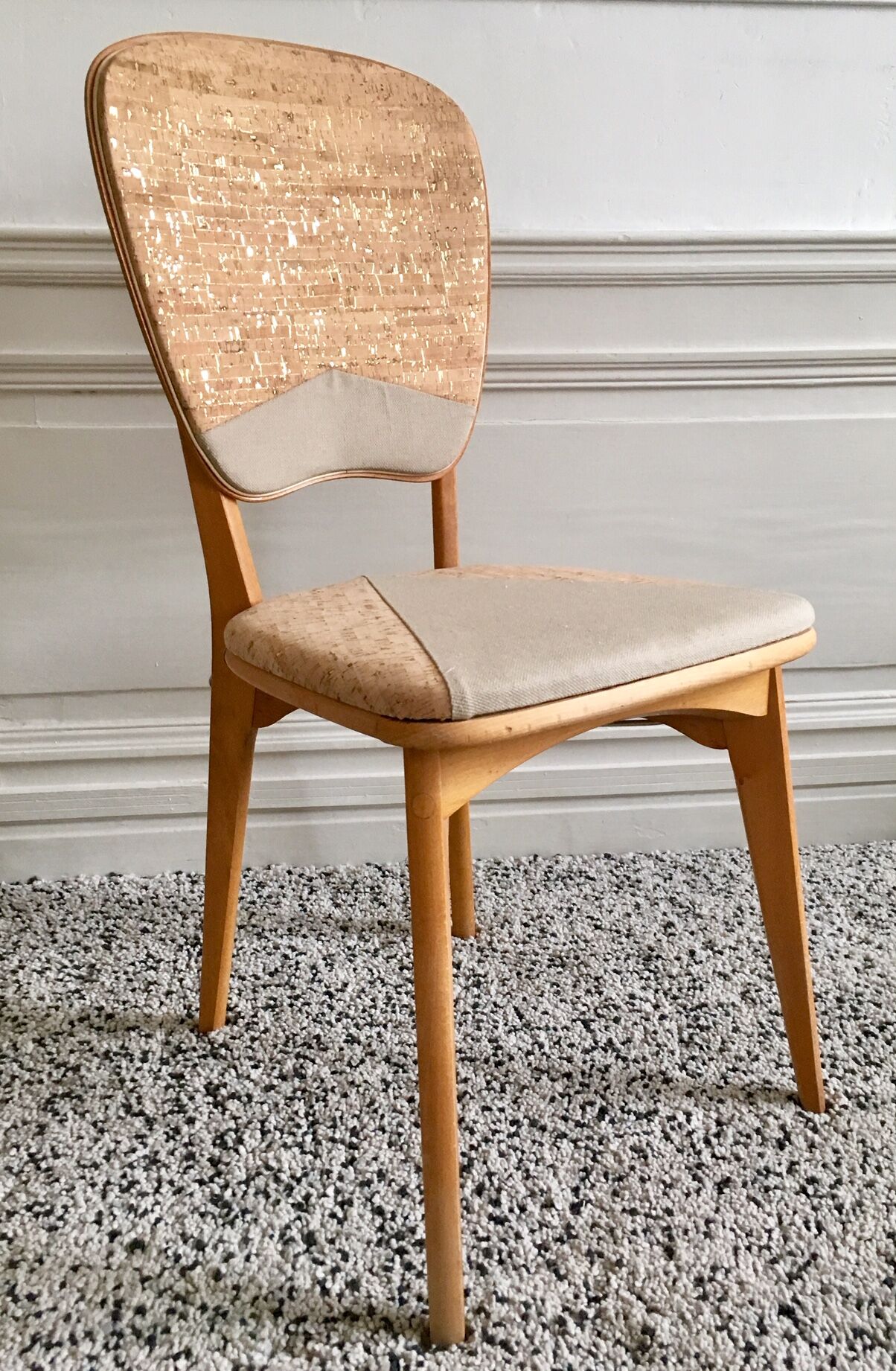 Restored vintage monoblock chair