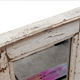 Mirror white wood old teak patina 34x4x58cm