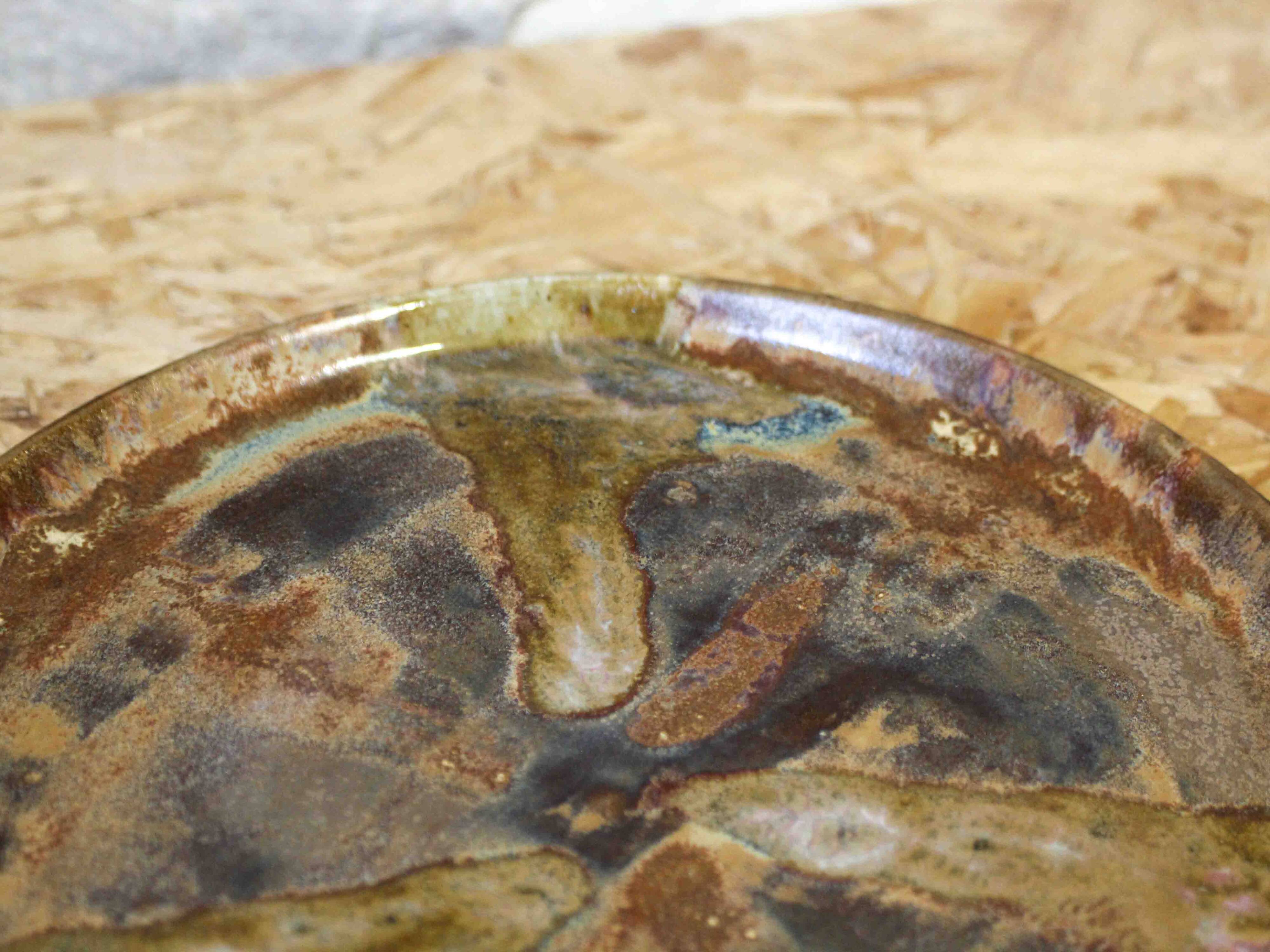 Glazed stoneware plate by Jean Langlade