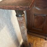 Red griotte marble column with brass insert - Napoleon III