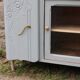 Renovated vintage low sideboard - Unique piece of furniture with floral moldings