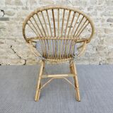 Rattan basket armchair from the 70s