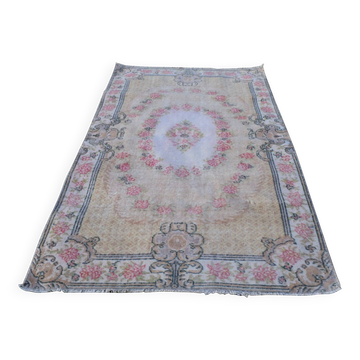 Tapis turc vintage fait main 114x210 cm