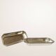 Silver-plated butter dish with a hazelnut knob.
