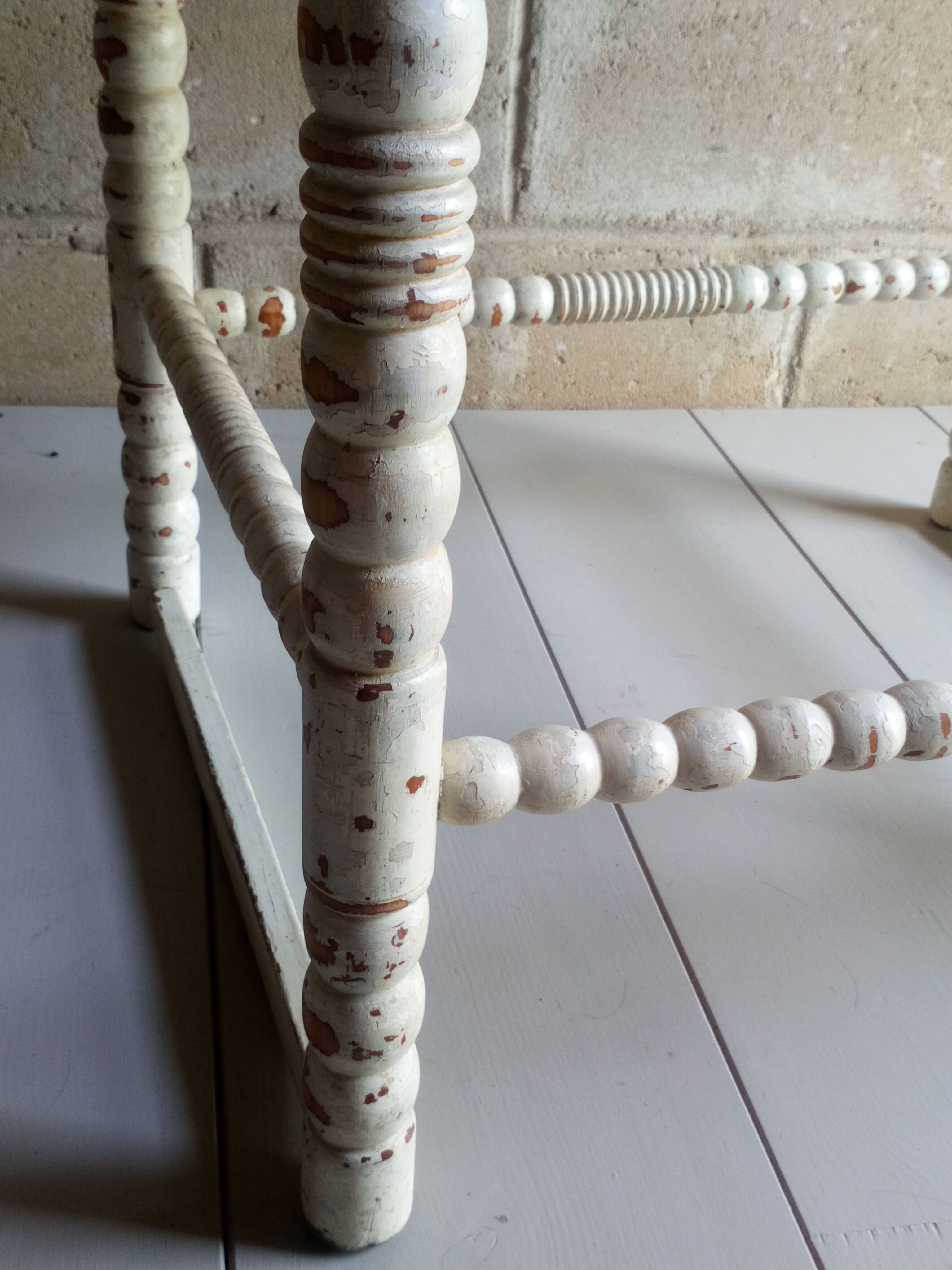 Old wooden sofa-bedside tip turned