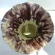 Vintage antique ceramic vase marbled brown white
