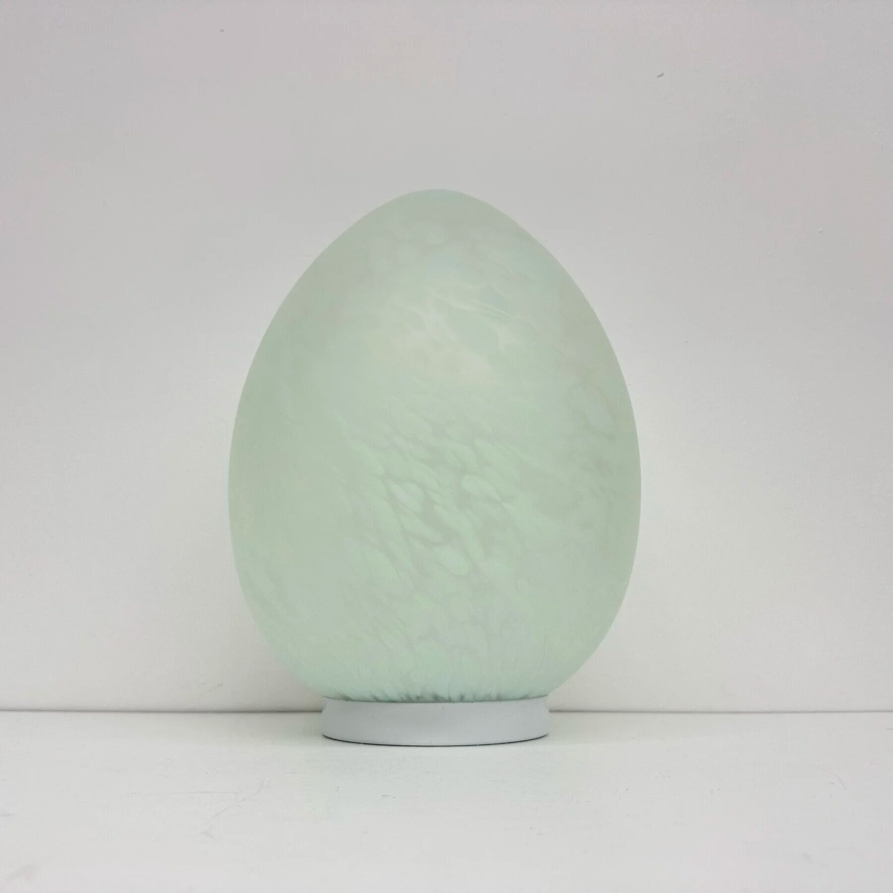Mid-century large Domec France egg-shaped glass table lamp, 1970s
