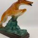 Sainte Radegonde Art Deco earthenware greyhound, 1930s