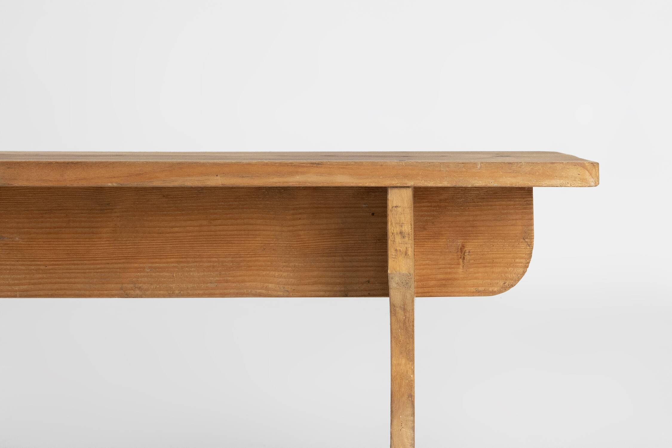 Art Deco bench in solid wood, France ca. 1940