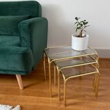 Golden metal tables