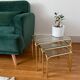 Golden metal tables