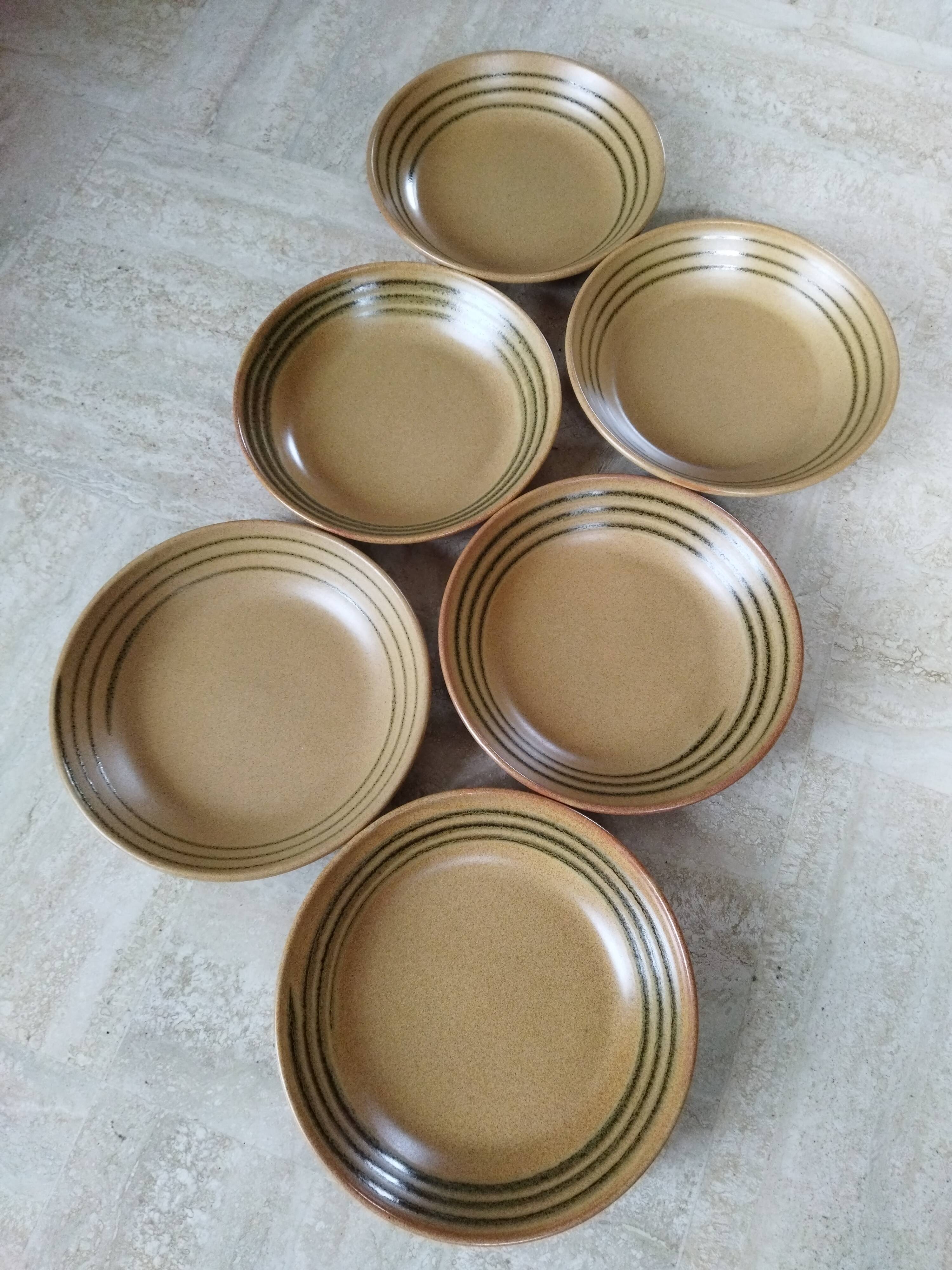 6 Sarreguemines “Chaumière” soup plates