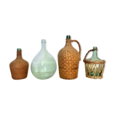 Lot de 4 dame-jeanne