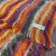 Brown mohair wool blanket/throw by Vian-Tiran.