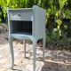 Bedside table Louis Xv style Blue neptune