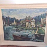 Painting with landscape
