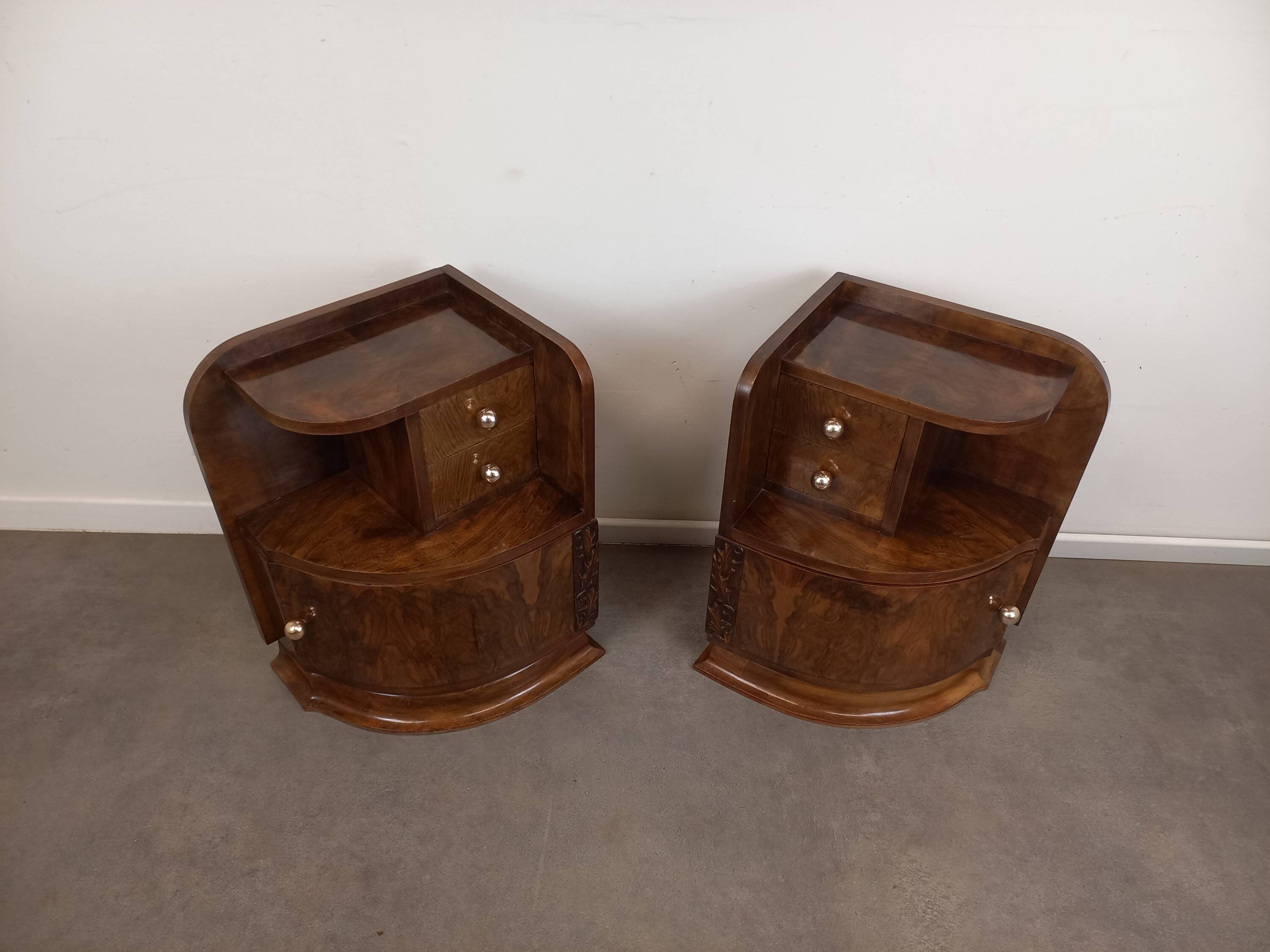 Pair of Art Deco bedside tables