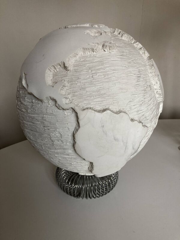 Globe en plâtre space age en relief 1960 XXL