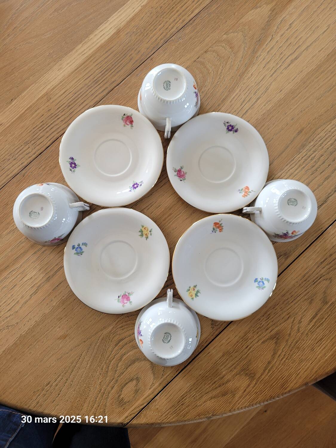 4 Royal Epiag cups and saucers