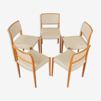 5 chaises de salle à manger des années 1960