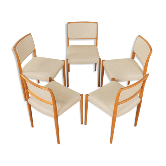 5 chaises de salle à manger des années 1960