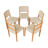 5 chaises de salle à manger des années 1960