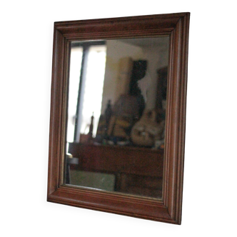 Miroir vintage rectangulaire en bois