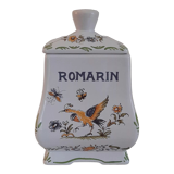 Apothecary pot "Rosemary" in faience of Moustiers