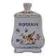 Apothecary pot "Rosemary" in faience of Moustiers