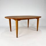 Large Danish Extandable Elm Dining Table, 1990s