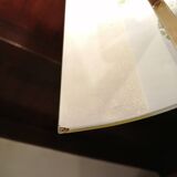 Golden chandelier and glass plates, art deco, vintage style Strangfeld und Gregor Radeberg Dresden 1950