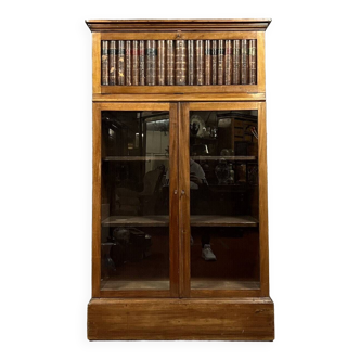 Notary library with concealed secretary, Napoleon III period around 1860