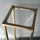 Golden metal and glass side table – 1970s
