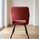 6 vintage red velvet chairs