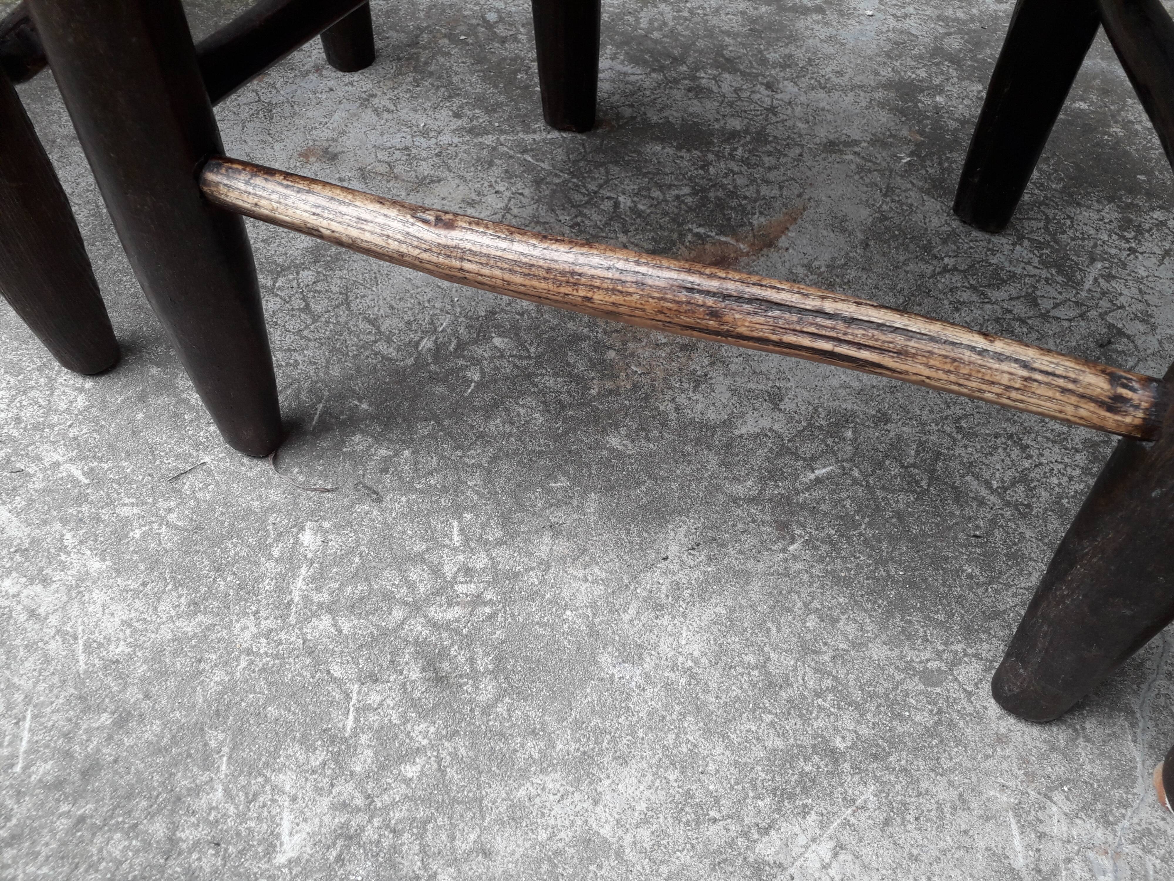 Mulched brutalist chairs, set of 6