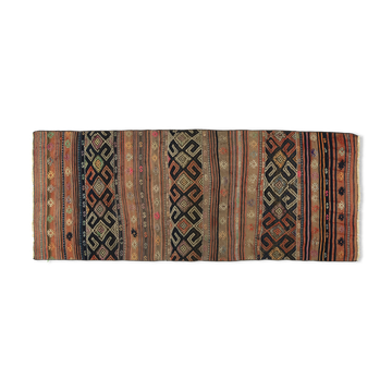Anatolian handmade kilim rug 247 cm x 97 cm