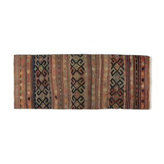 Anatolian handmade kilim rug 247 cm x 97 cm